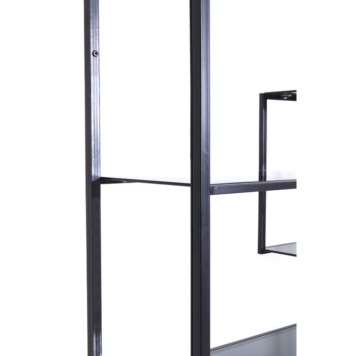 Black loft bookcase