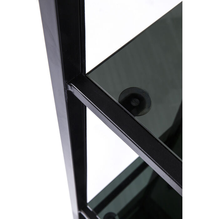 Black loft bookcase