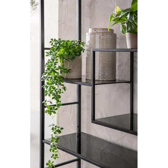 Black loft bookcase