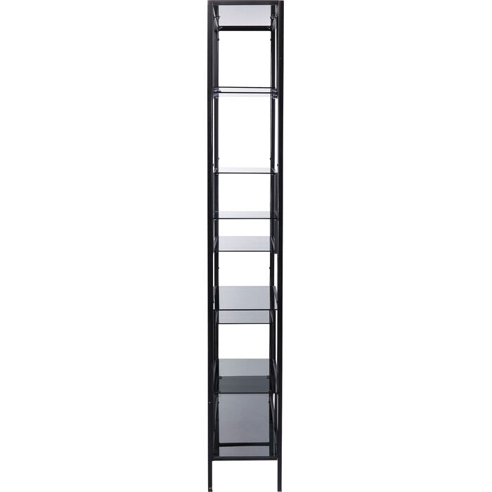 Black loft bookcase