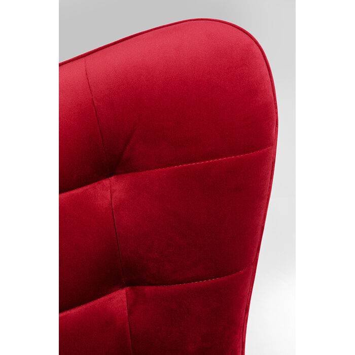 Oscar rotary armchair red velvet