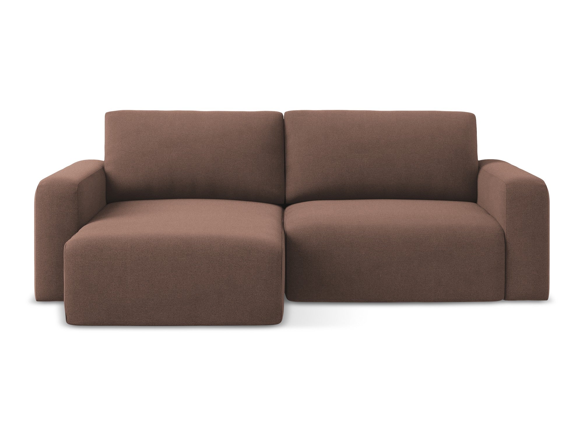 Linker Schlafsofa KONA in gedämpftem Rosa