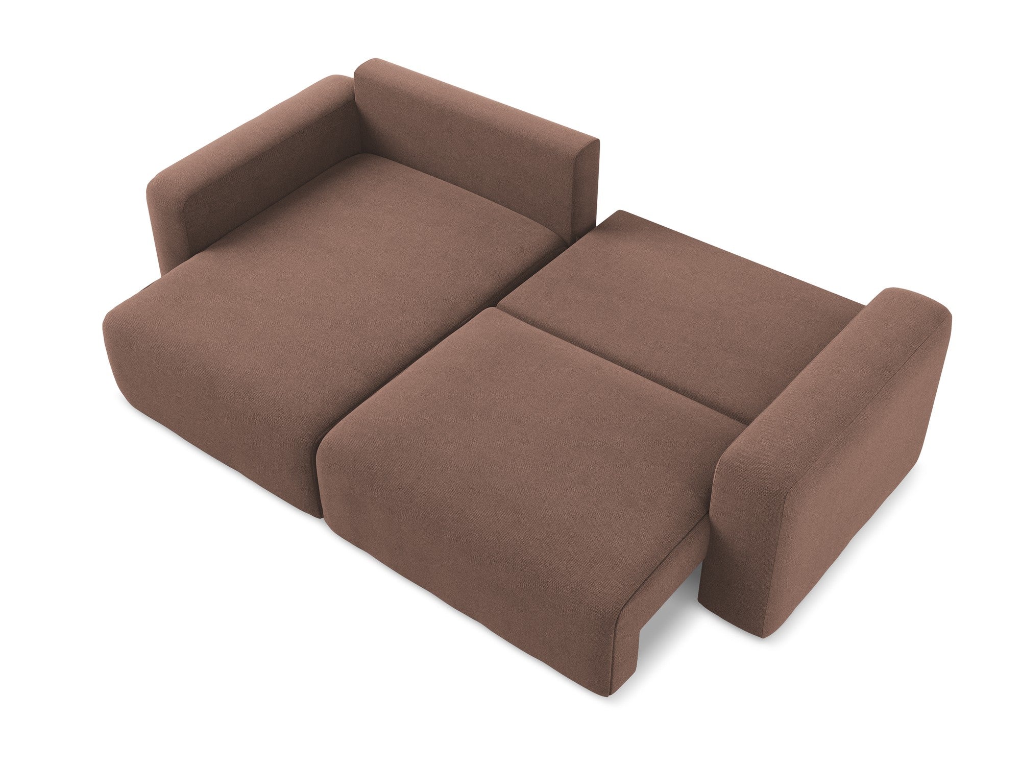 Linker Schlafsofa KONA in gedämpftem Rosa