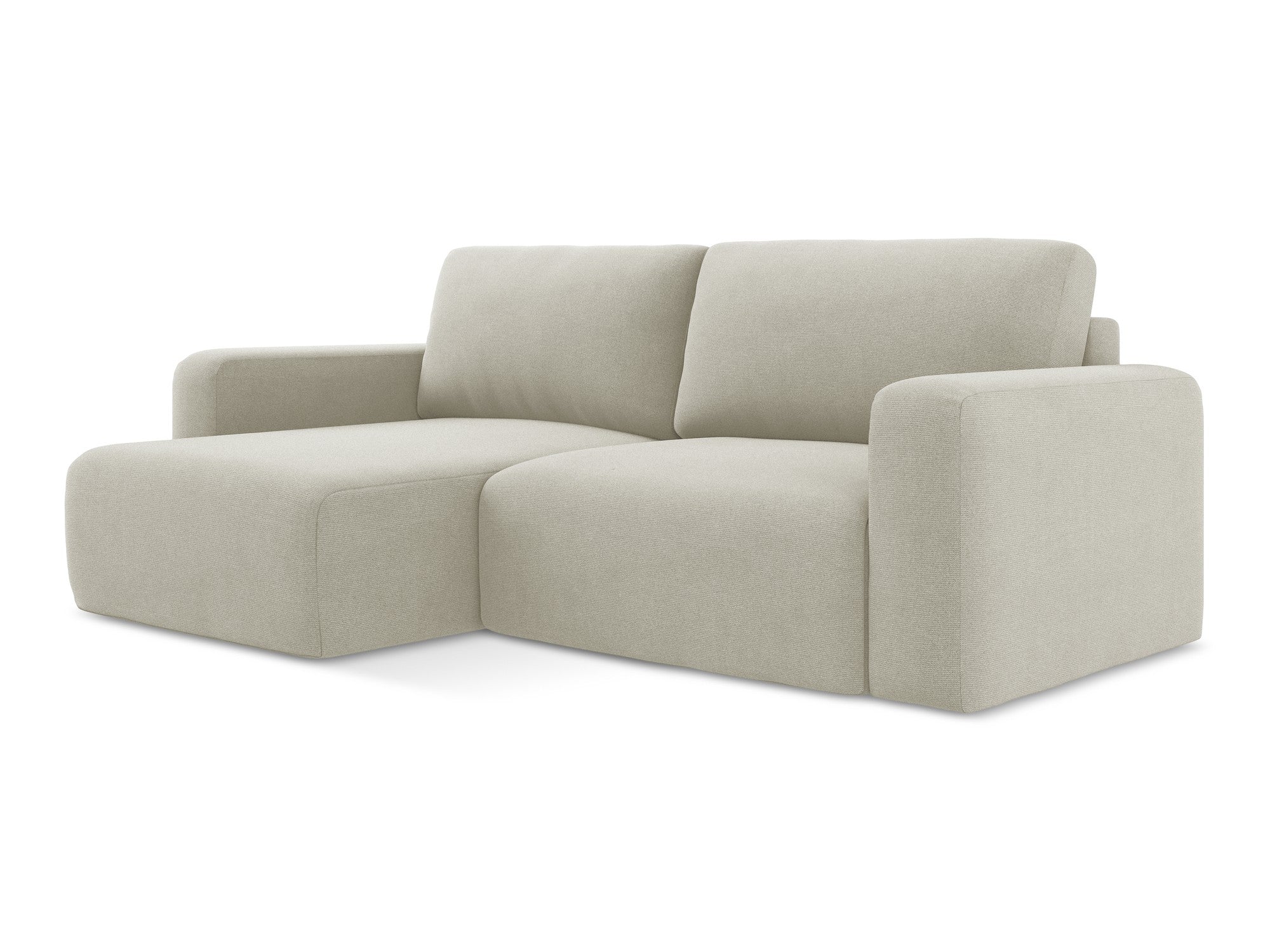 Left-sided corner sofa bed KONA light beige