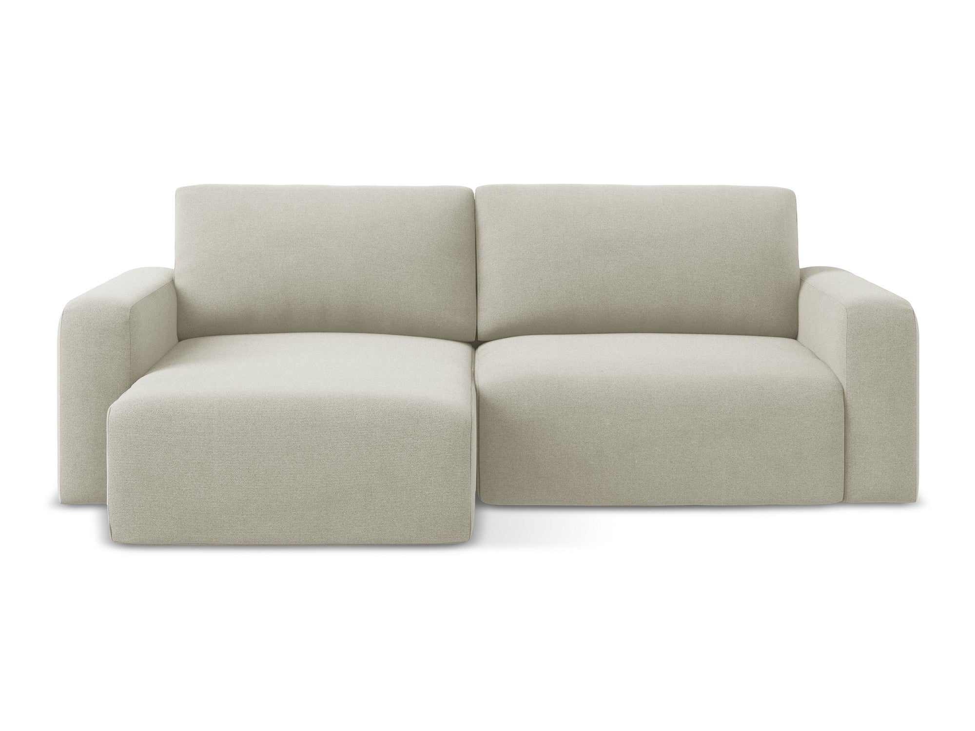Left-sided corner sofa bed KONA light beige