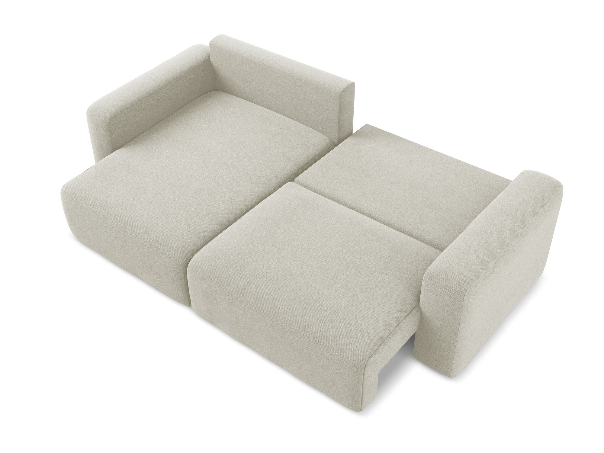 Left-sided corner sofa bed KONA light beige