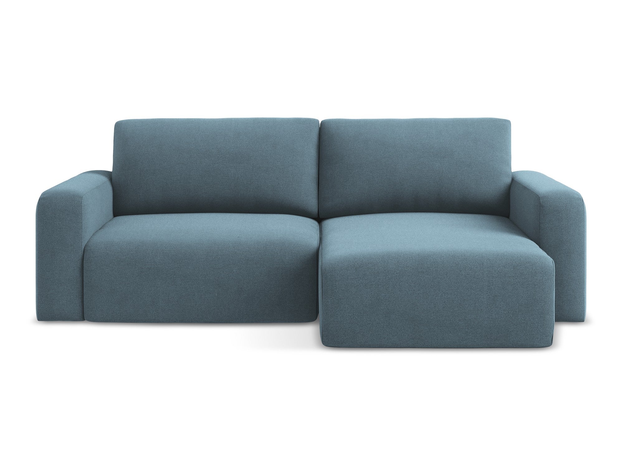 Rechtsseitige Schlafcouch KONA in Hellblau