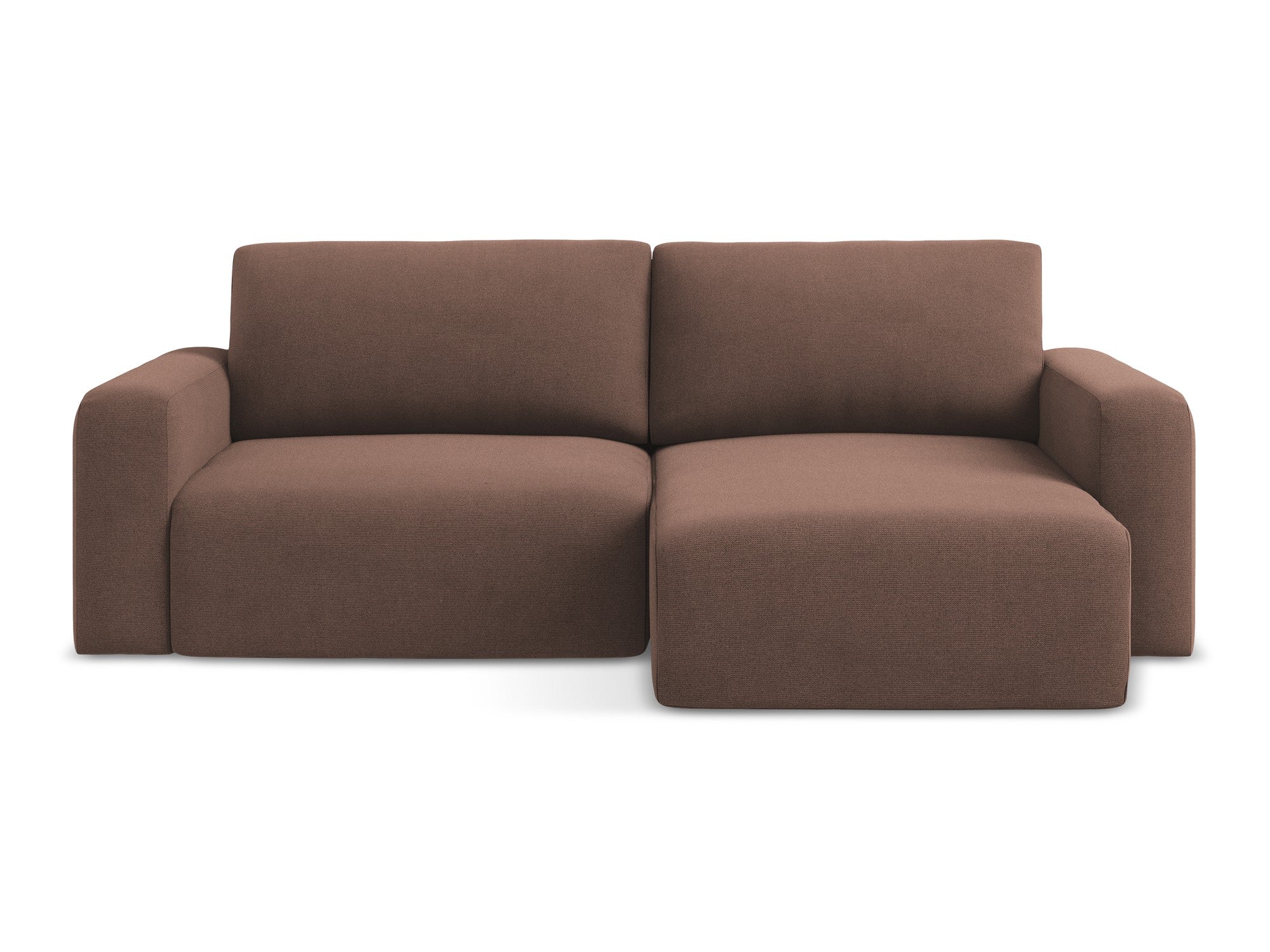 Rechtsseitige Schlafcouch KONA in gedämpftem Rosa
