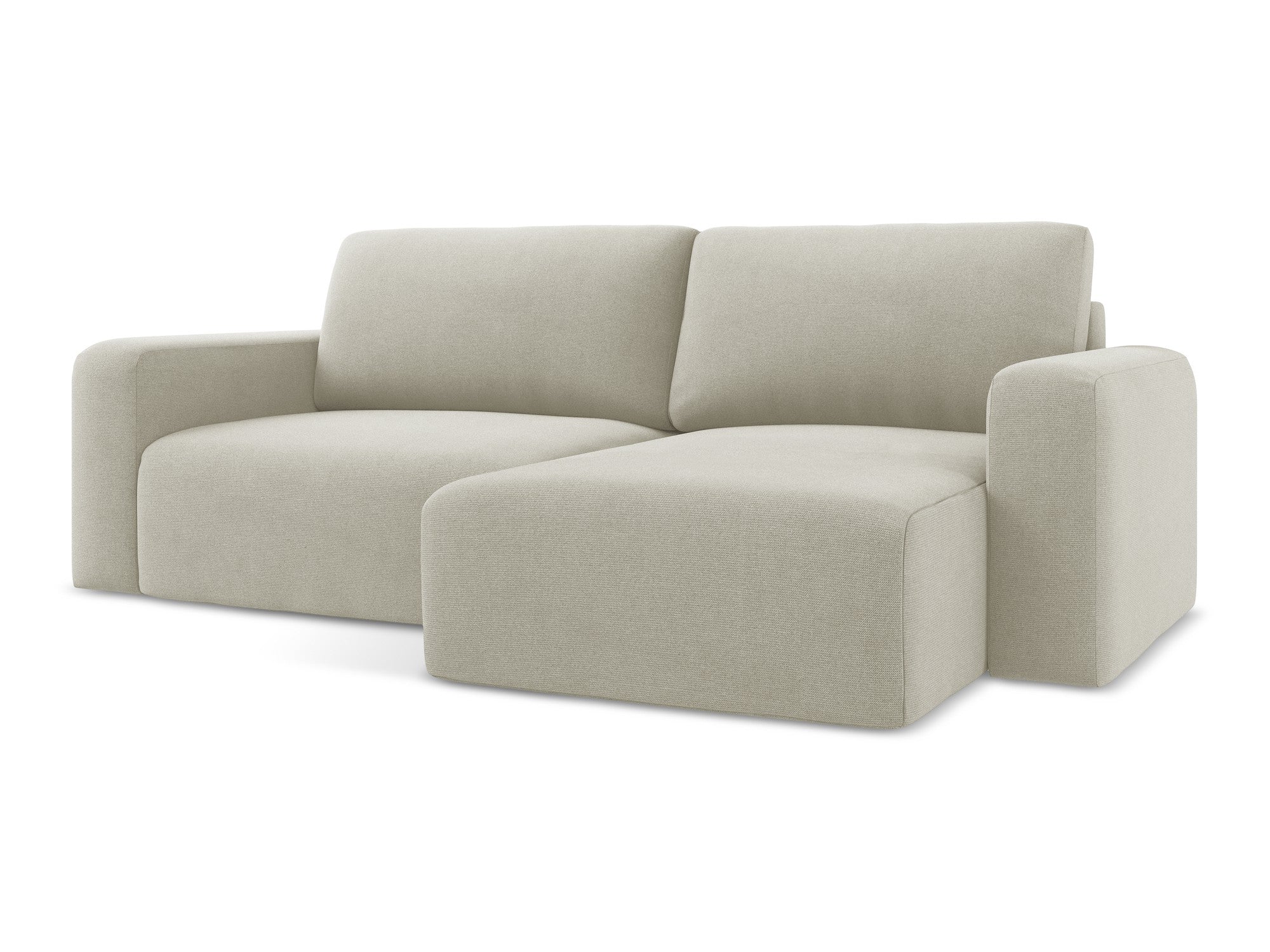 Right-sided corner sofa bed KONA light beige