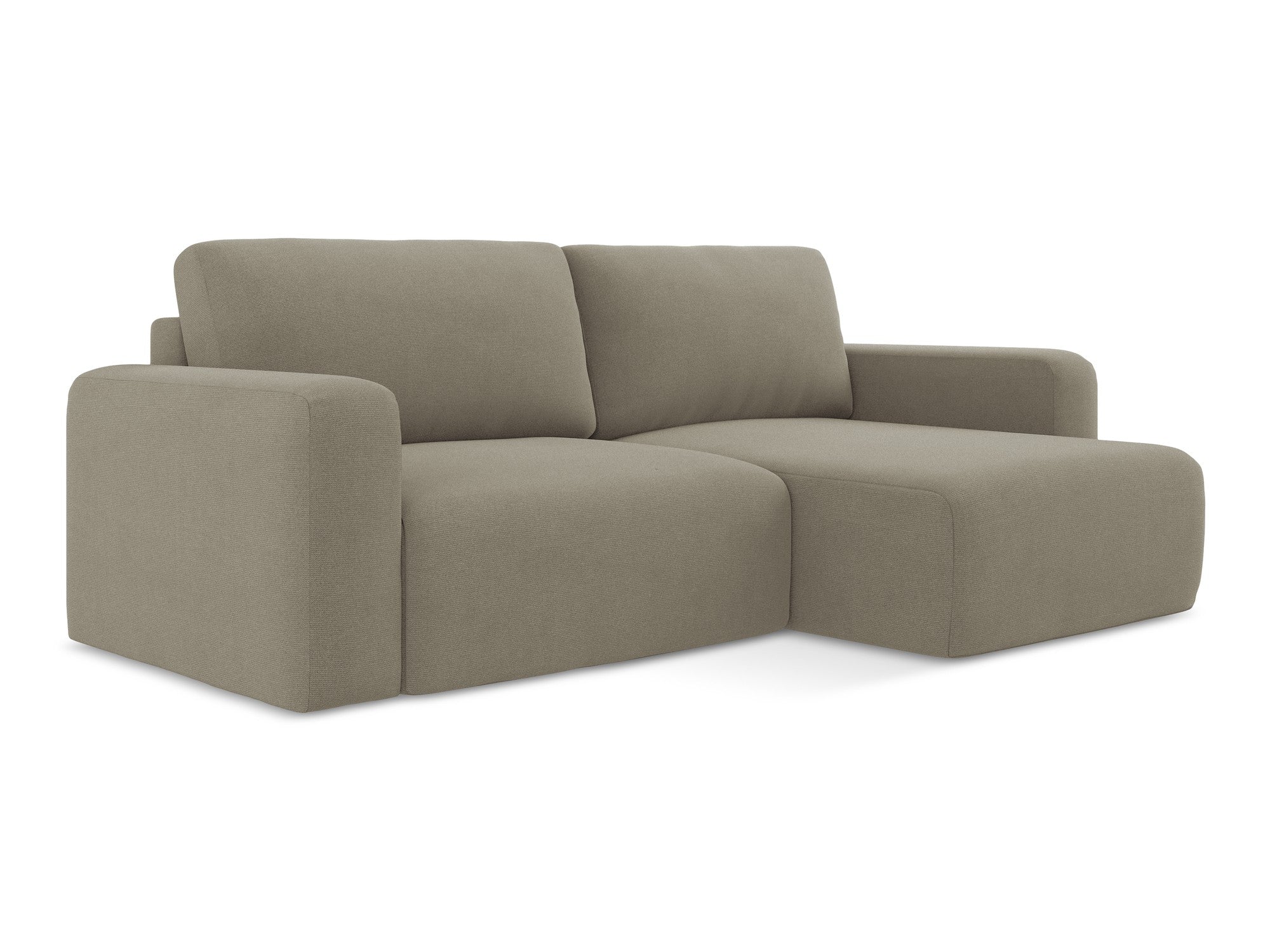 Right-sided corner sofa bed KONA in dark beige