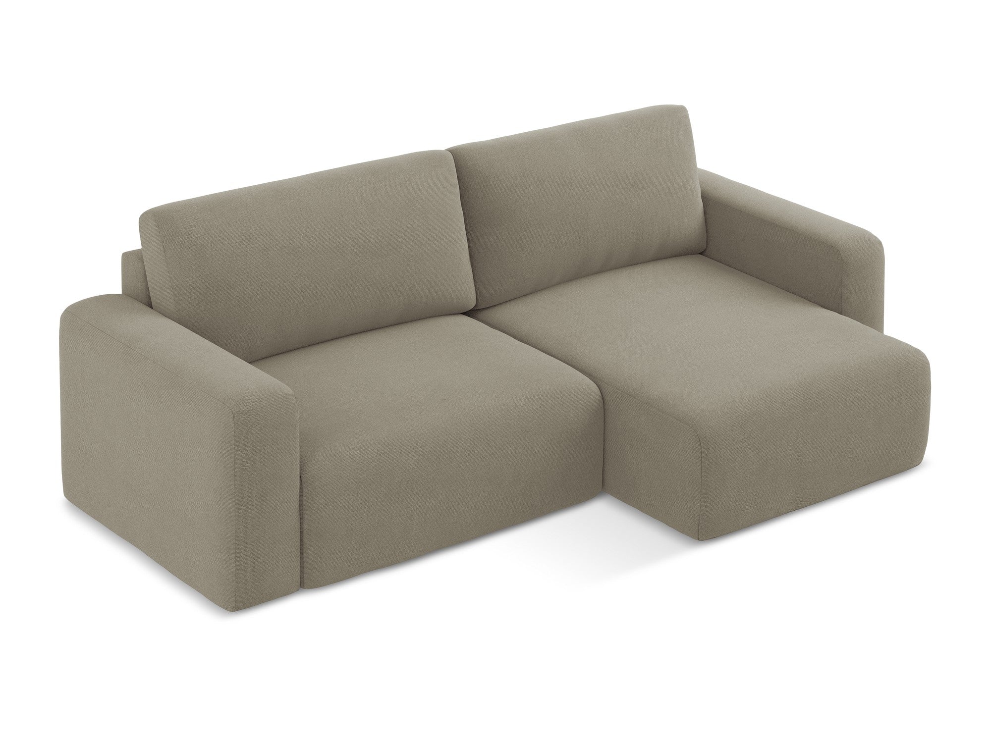 Right-sided corner sofa bed KONA in dark beige