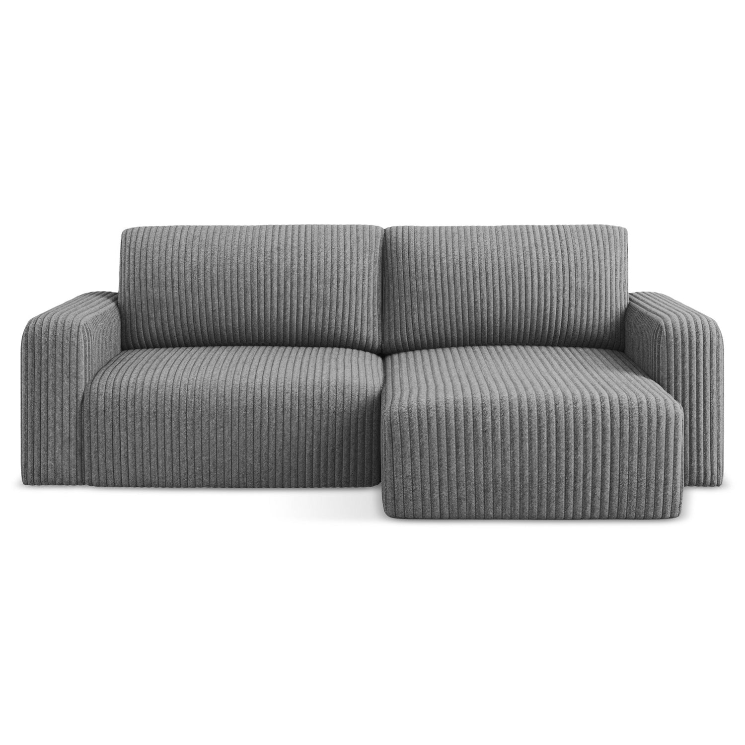 Right-facing corner sofa bed KONA dark gray corduroy