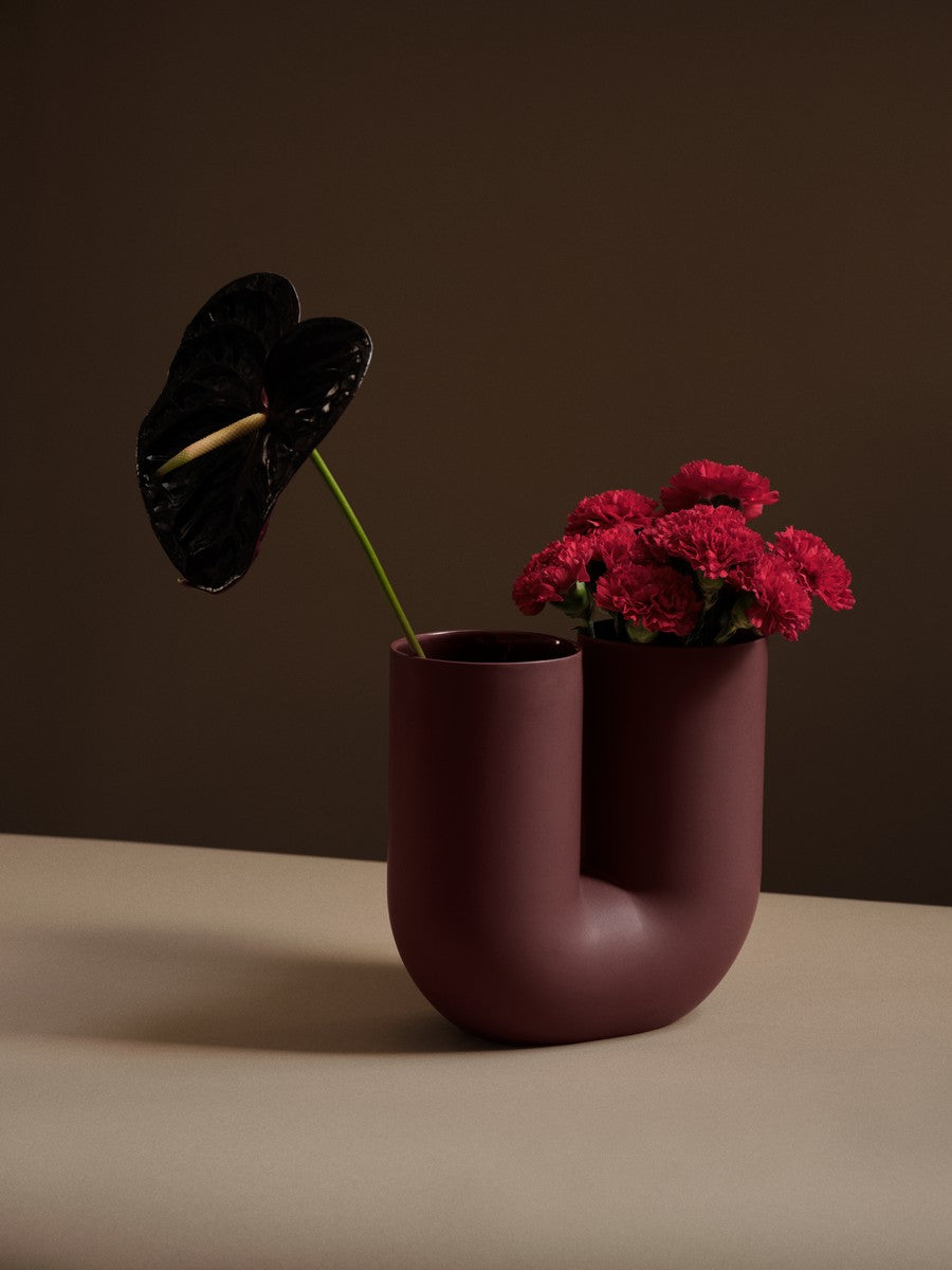 Vase KINK bordeaux