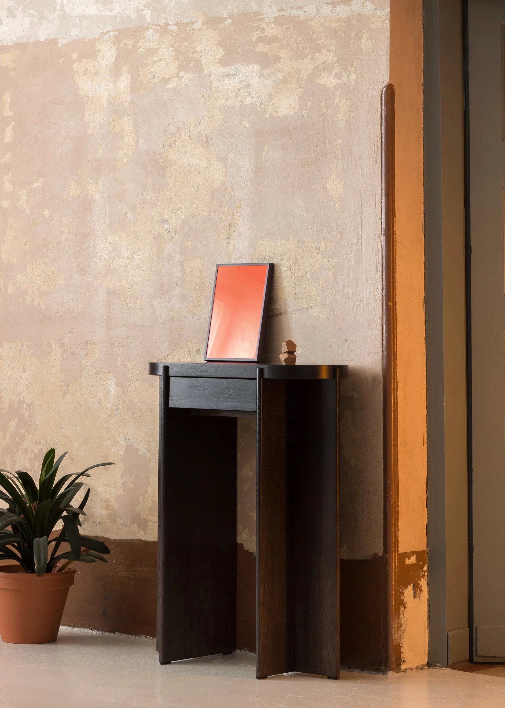 Konsole KIRU kobaltblau Eichenholz