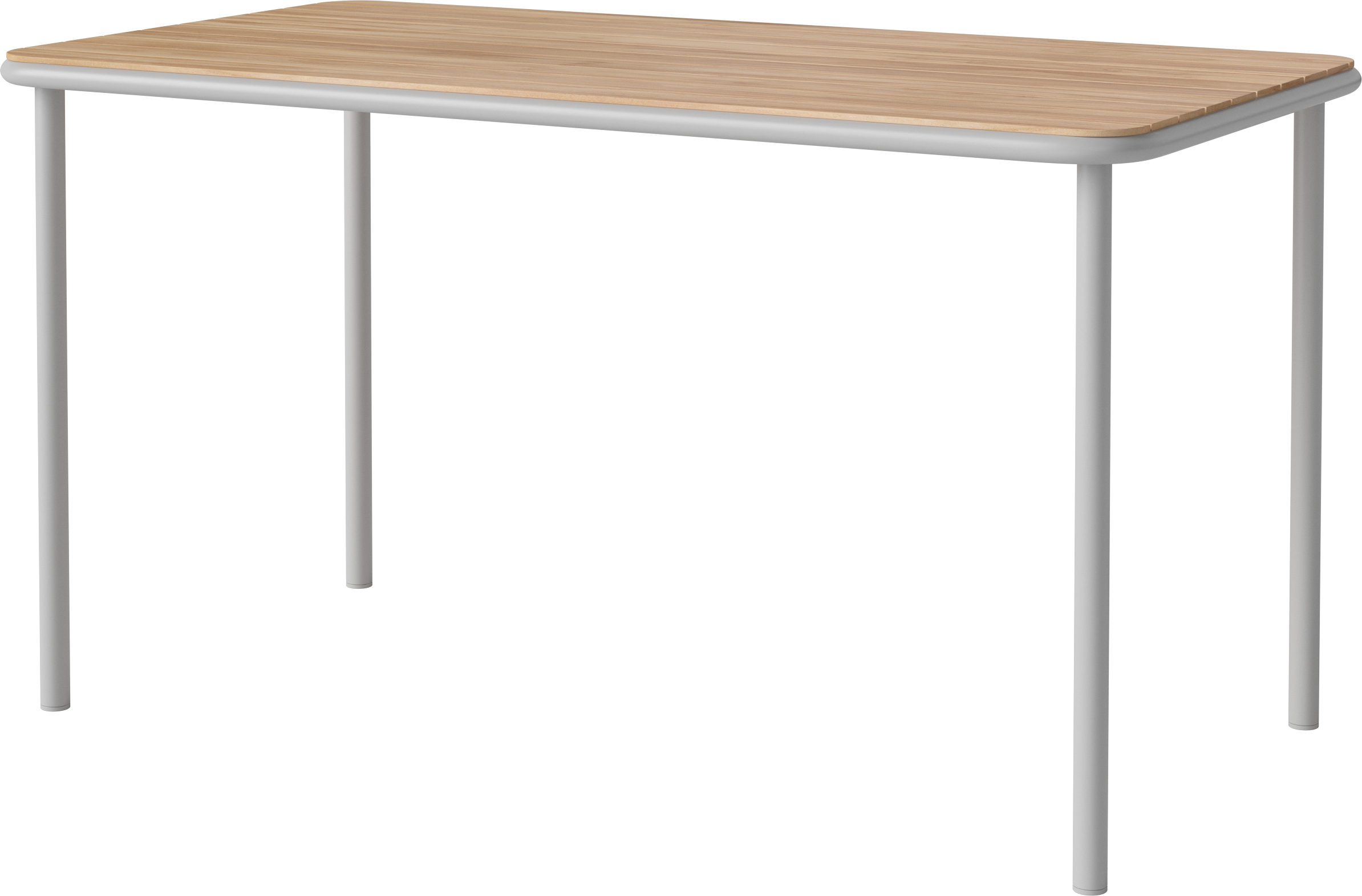 KITE Outdoor Table in Wood with Gray Steel Base