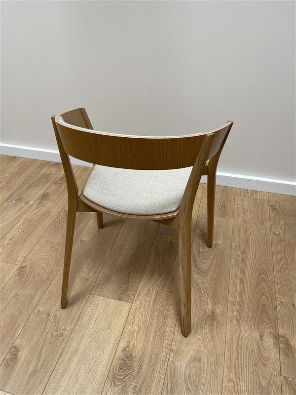 ARCHER B-4801 chair in light beige with an oak base - display model