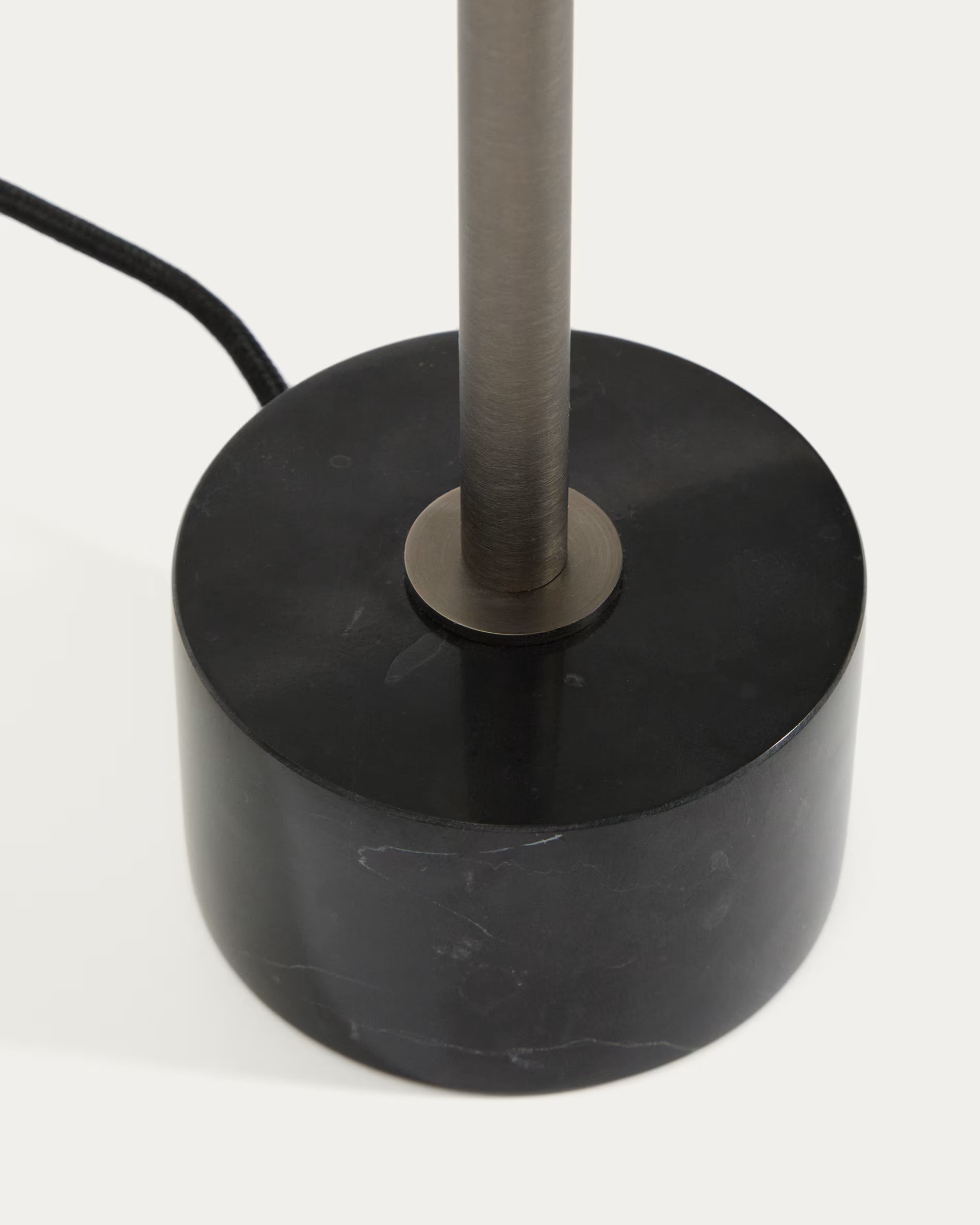 LYNOR black table lamp with black marble base