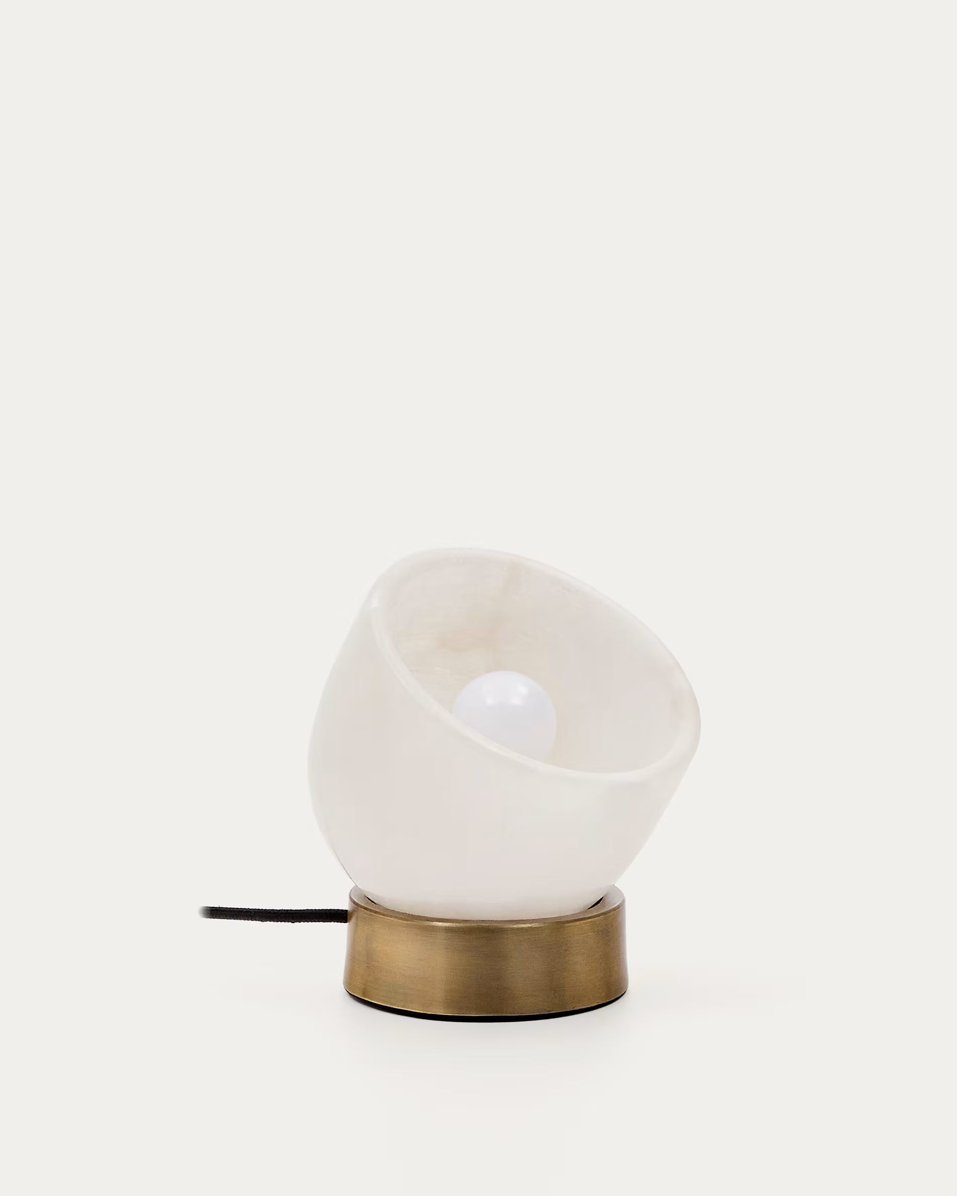 SHENLI Alabaster and Brass Table Lamp