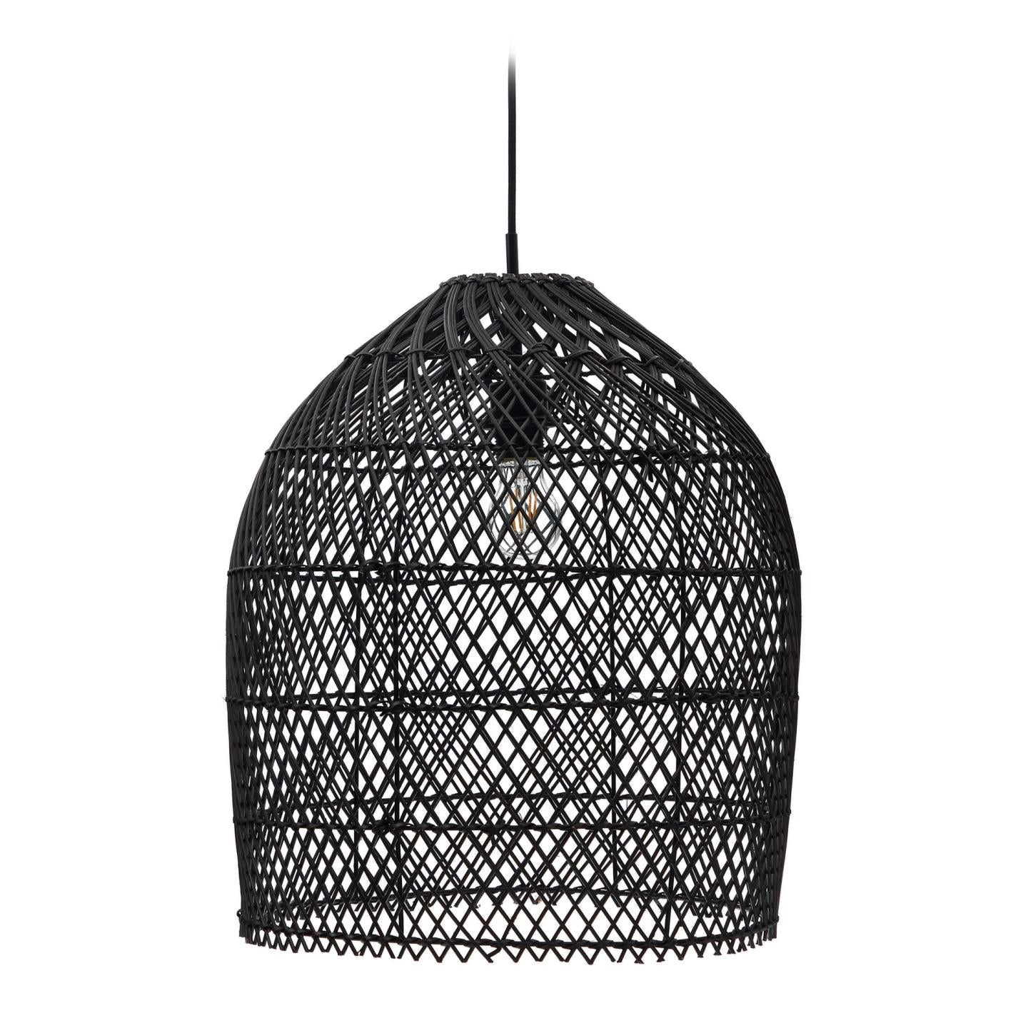Klosz do lampy wiszącej DOMITILA czarny rattan – Kave Home