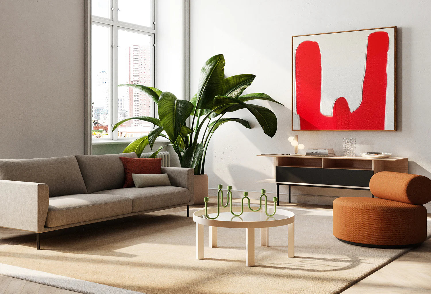 Beistelltisch PLATEAU sandfarben