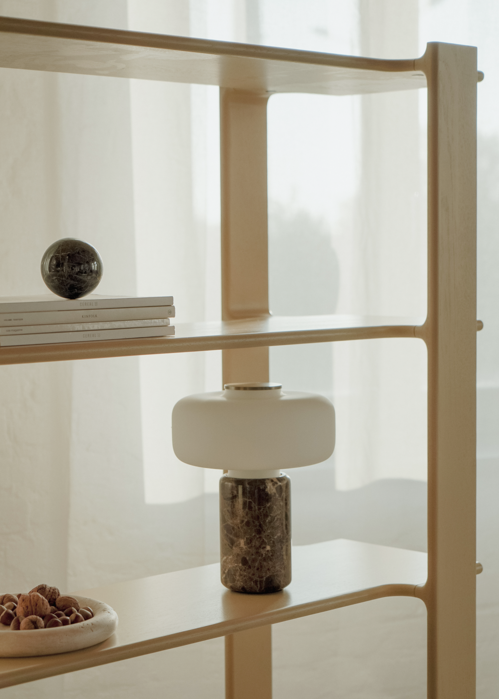Regal LIGO cremefarbenes Eichenholz