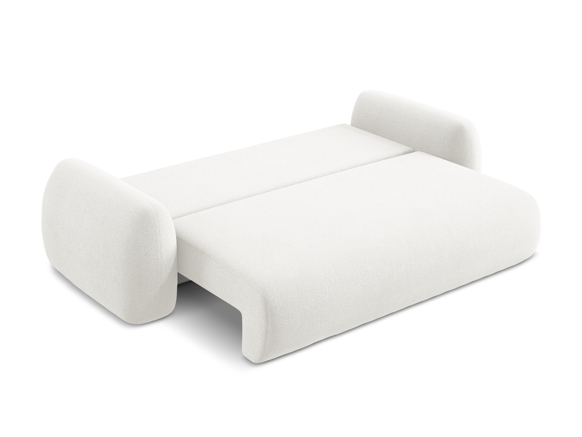 3-Seater Sofa with Sleeping Function LOHI White Boucle