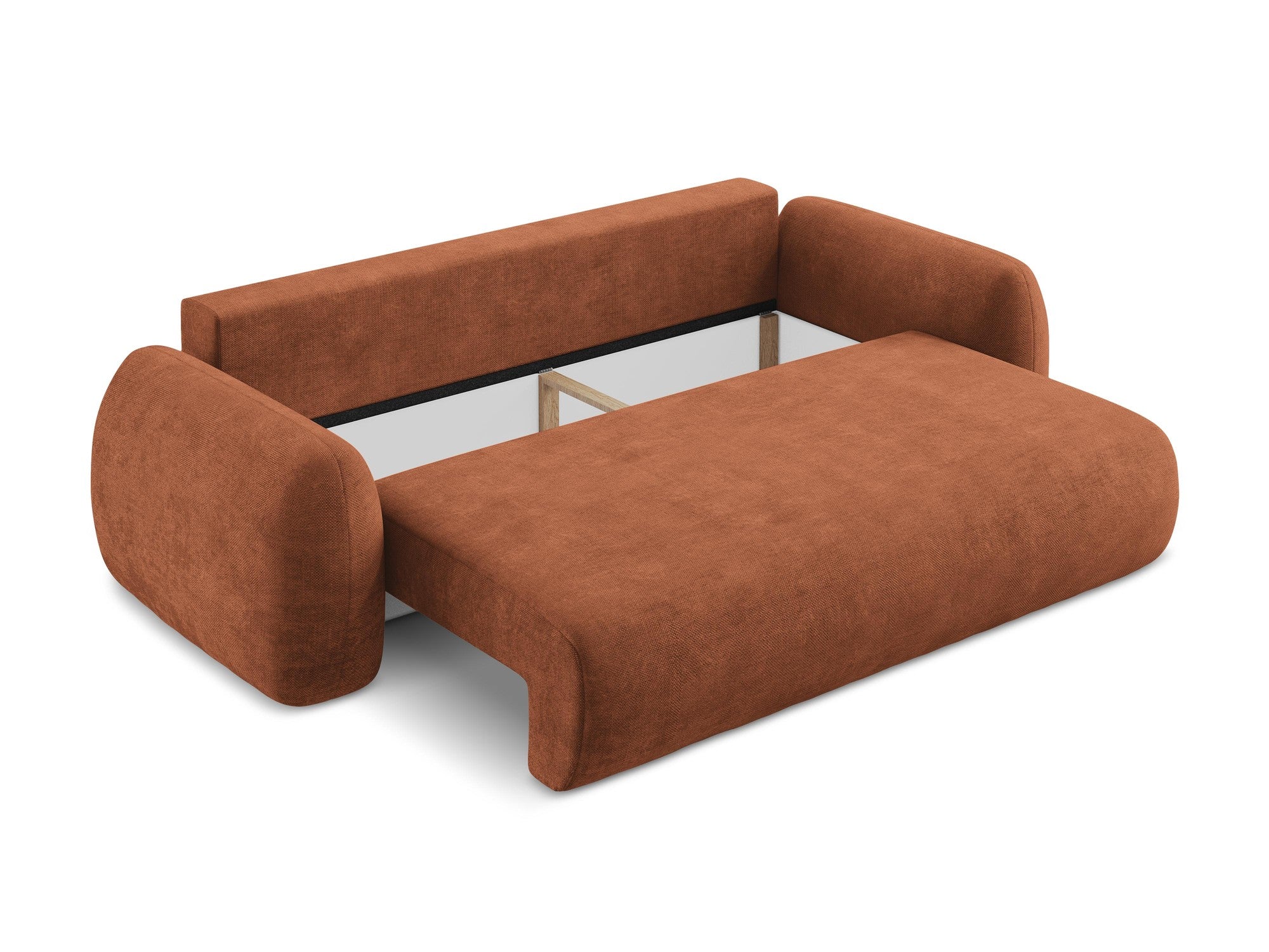 3-Seater Sofa with Sleeping Function LOHI Terracotta Chenille