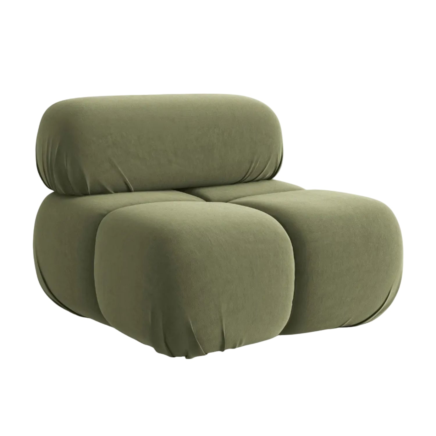 Armchair / velvet module LOKUA olive
