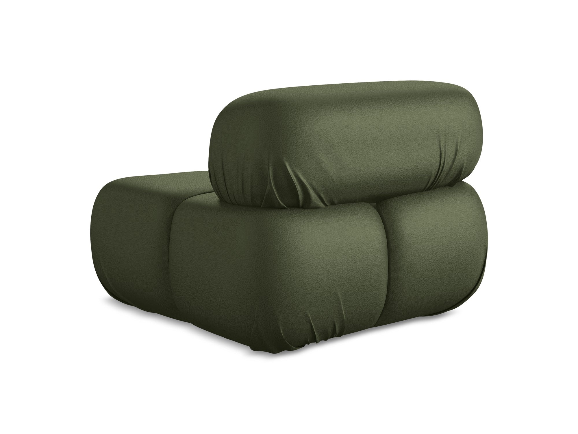 Armchair / module LOKUA dark green eco-leather