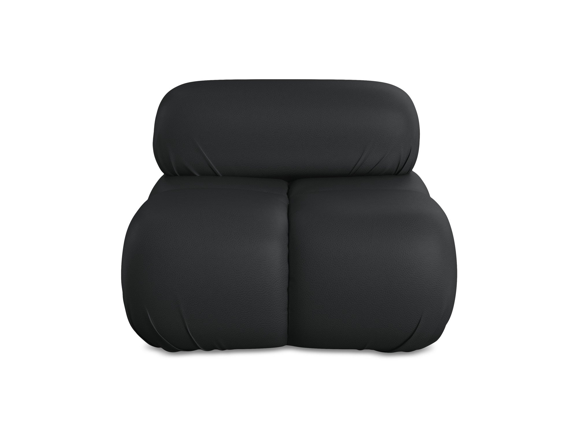 Armchair / module LOKUA black eco-leather