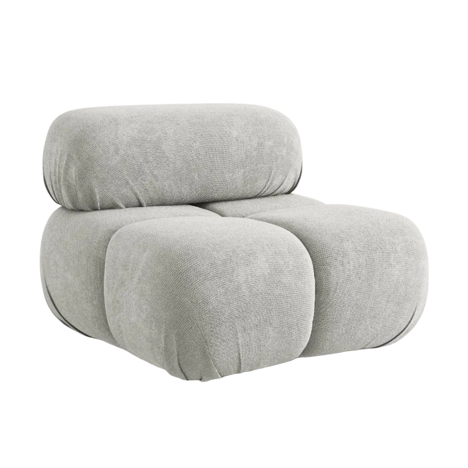 Sessel / Modul LOKUA hellgraues Chenille