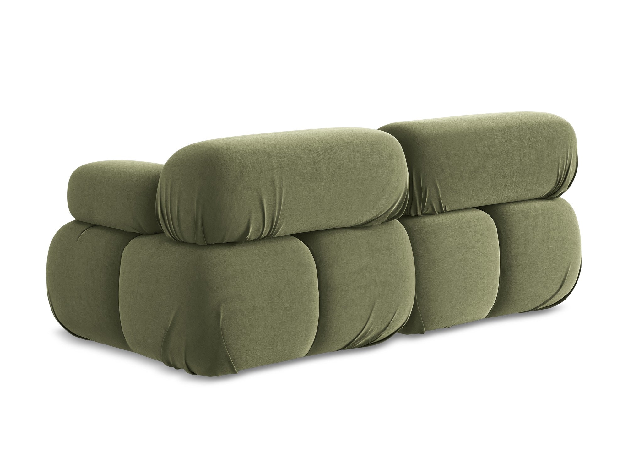 Olive Green Velvet Modular Sofa for Two - LOKUA