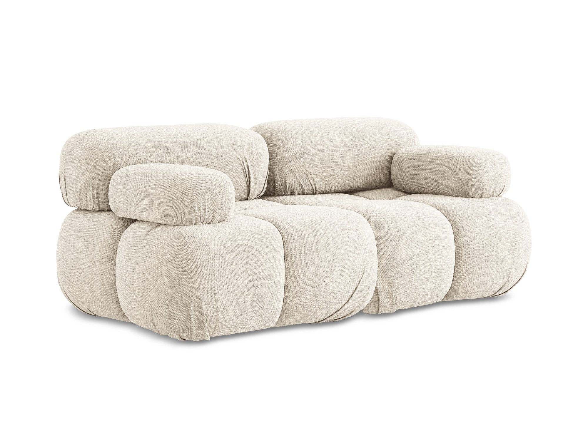 Modulares 2-Sitzer-Sofa LOKUA hellbeige Chenille