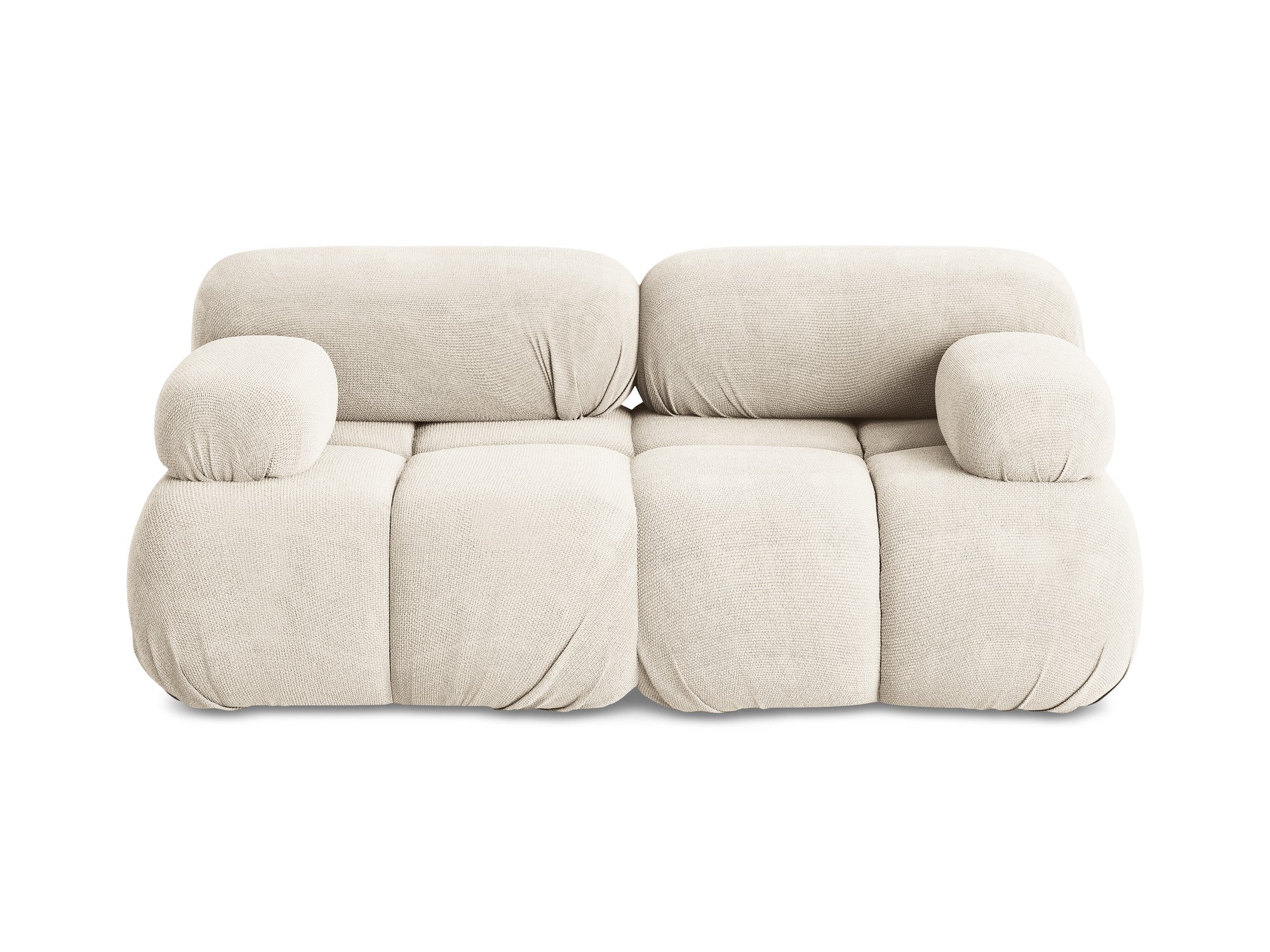 Modulares 2-Sitzer-Sofa LOKUA hellbeige Chenille