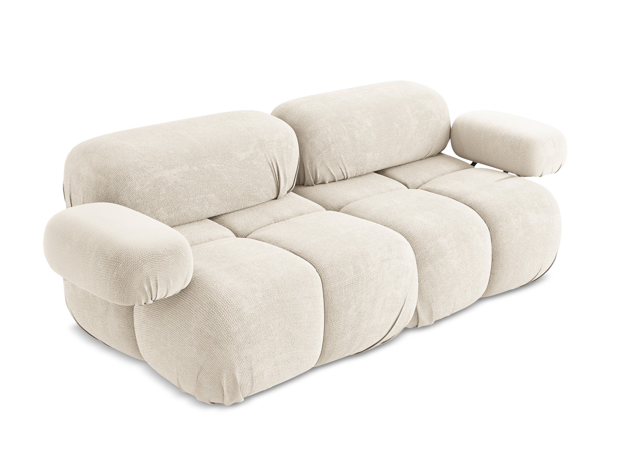 Modulares 2-Sitzer-Sofa LOKUA hellbeige Chenille
