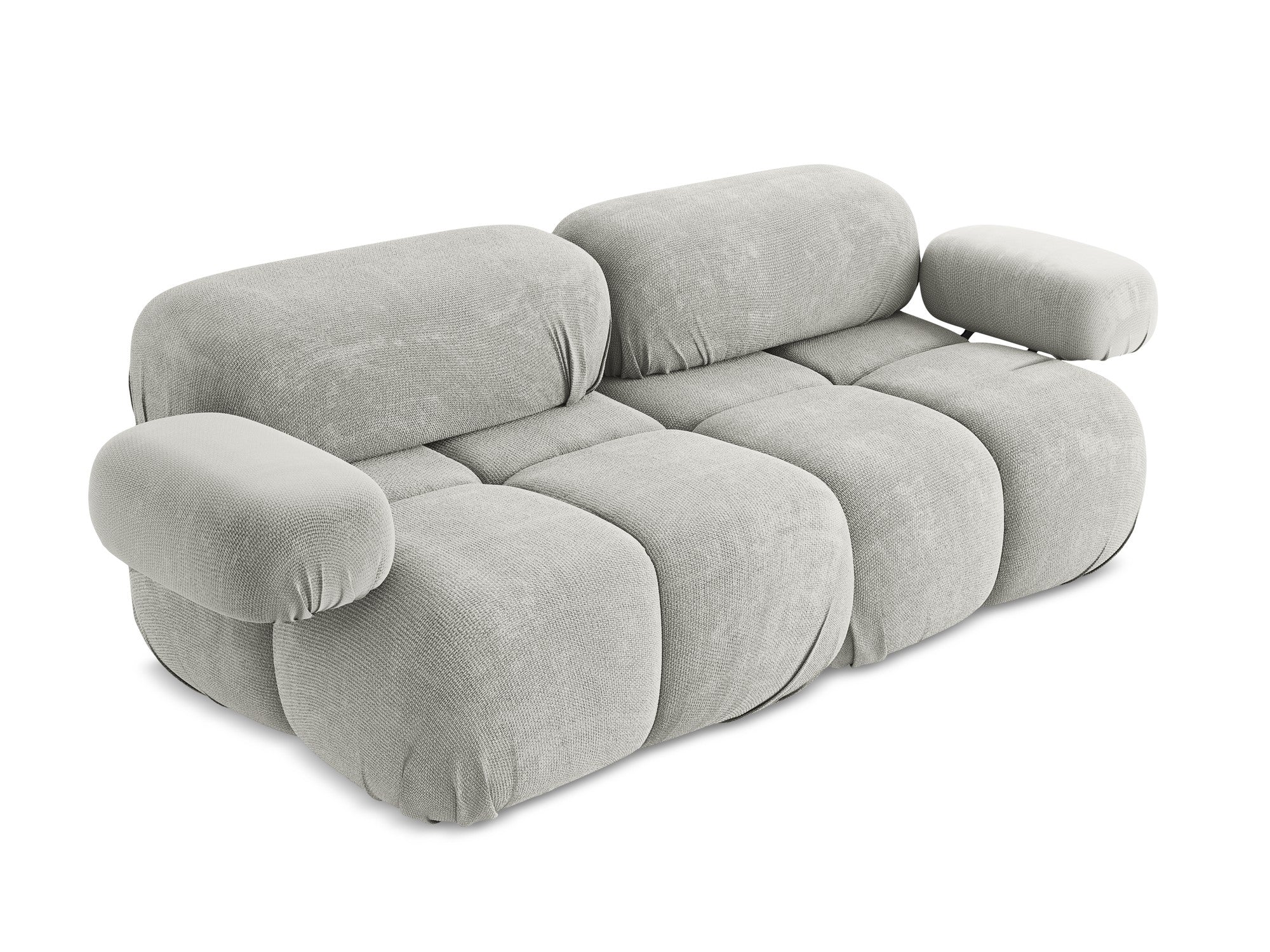 Modular 2-Seater Sofa LOKUA Light Gray Chenille