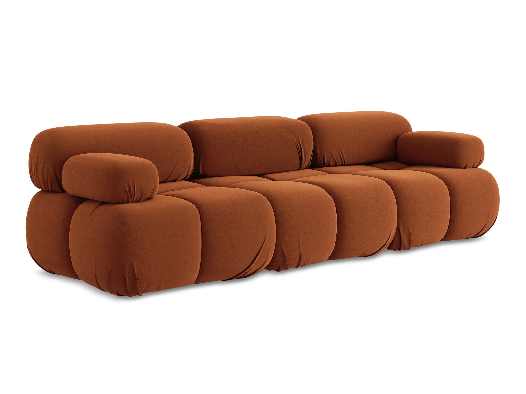 Sofa modulare aus Samt für 3 Personen LOKUA terrakotta