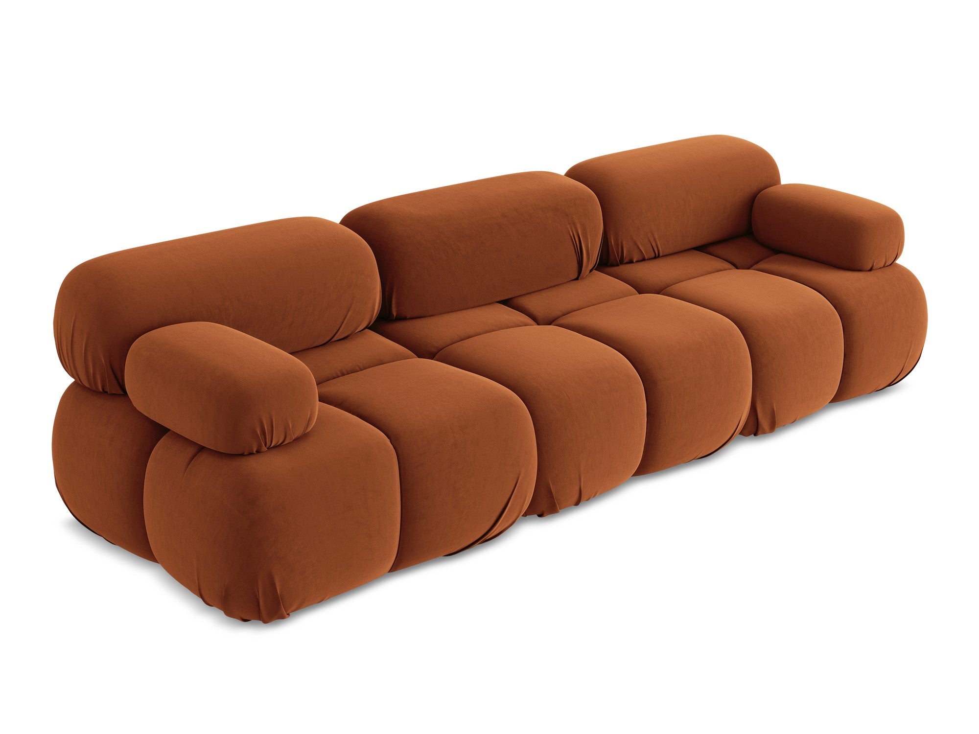 Sofa modulare aus Samt für 3 Personen LOKUA terrakotta