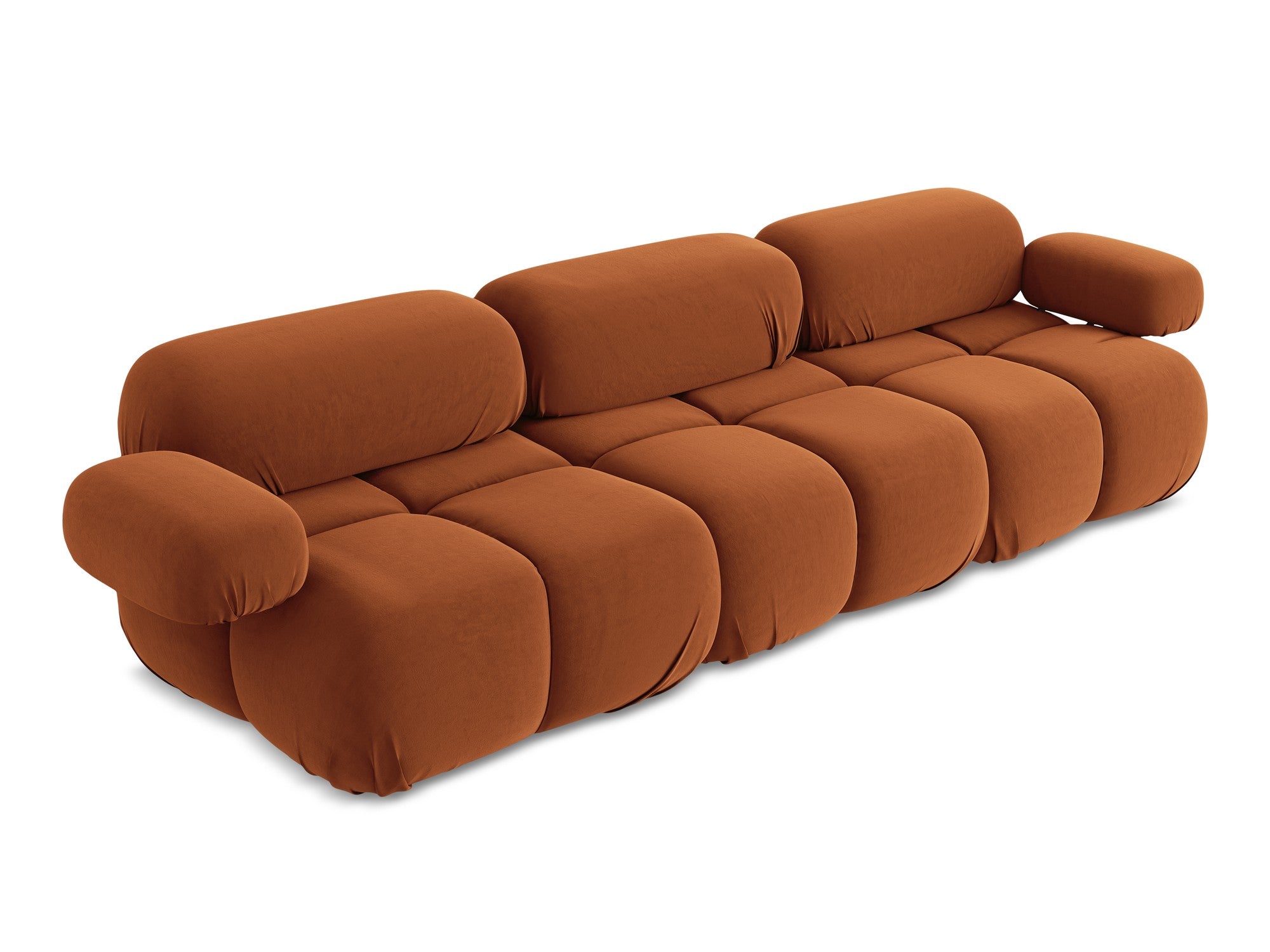 Sofa modulare aus Samt für 3 Personen LOKUA terrakotta