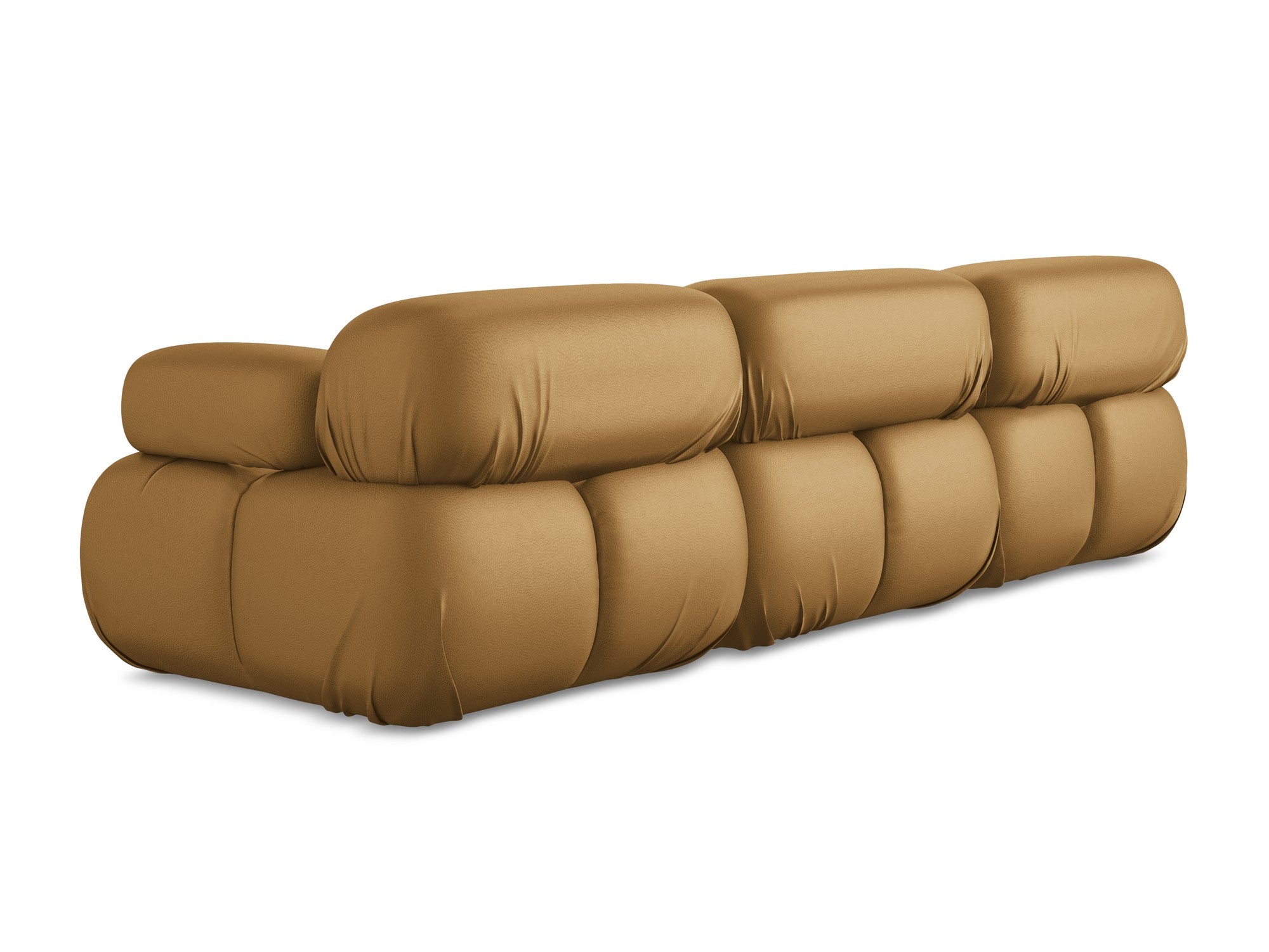 3-seater modular sofa LOKUA in caramel eco-leather