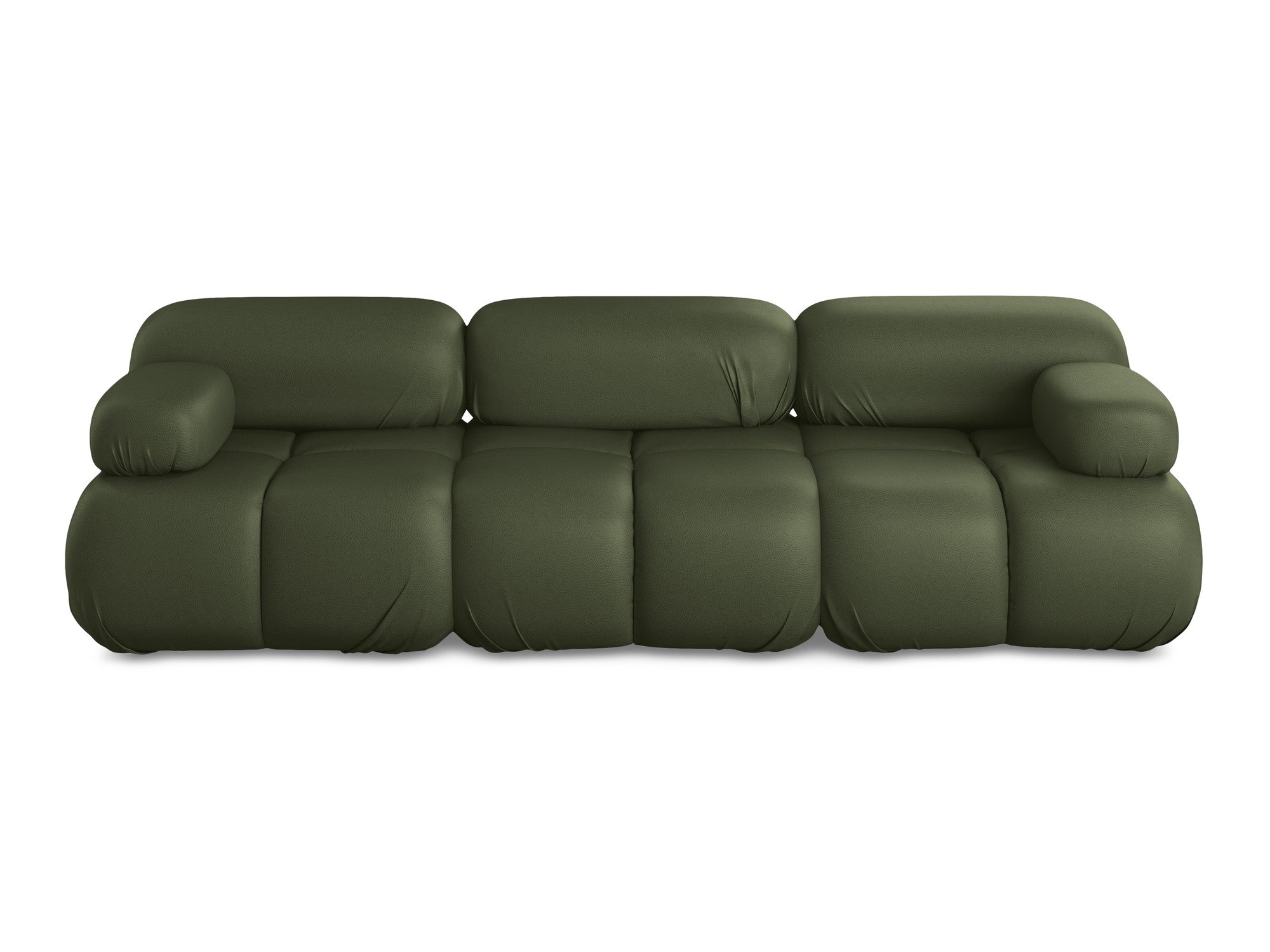 3-seater modular sofa LOKUA dark green eco-leather