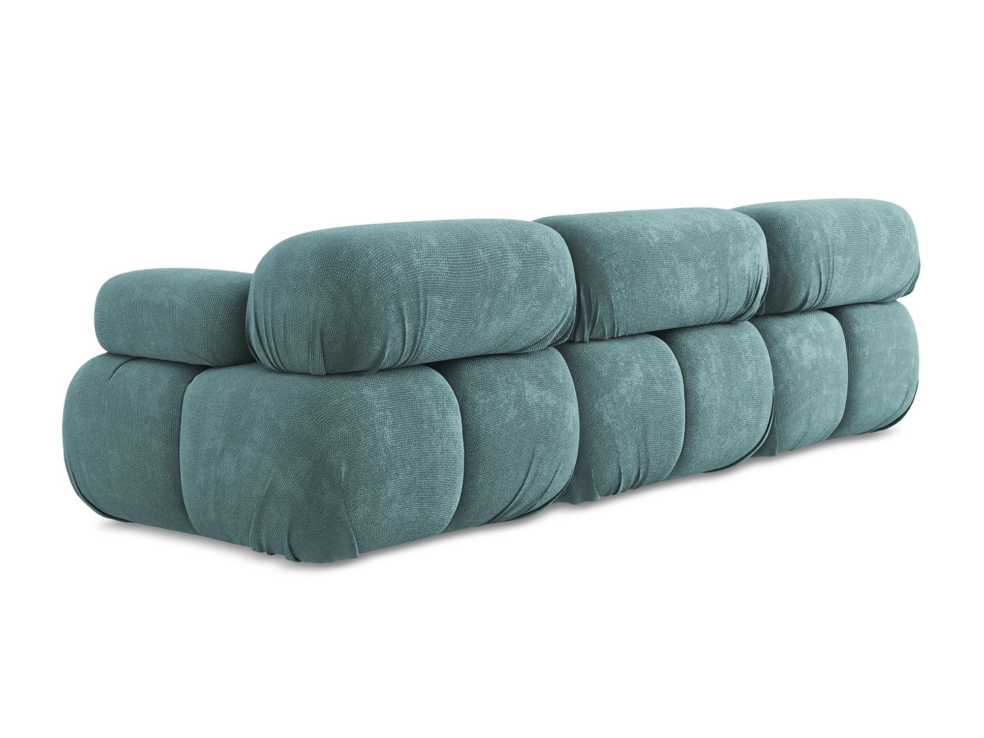 3-seater modular sofa LOKUA denim blue chenille