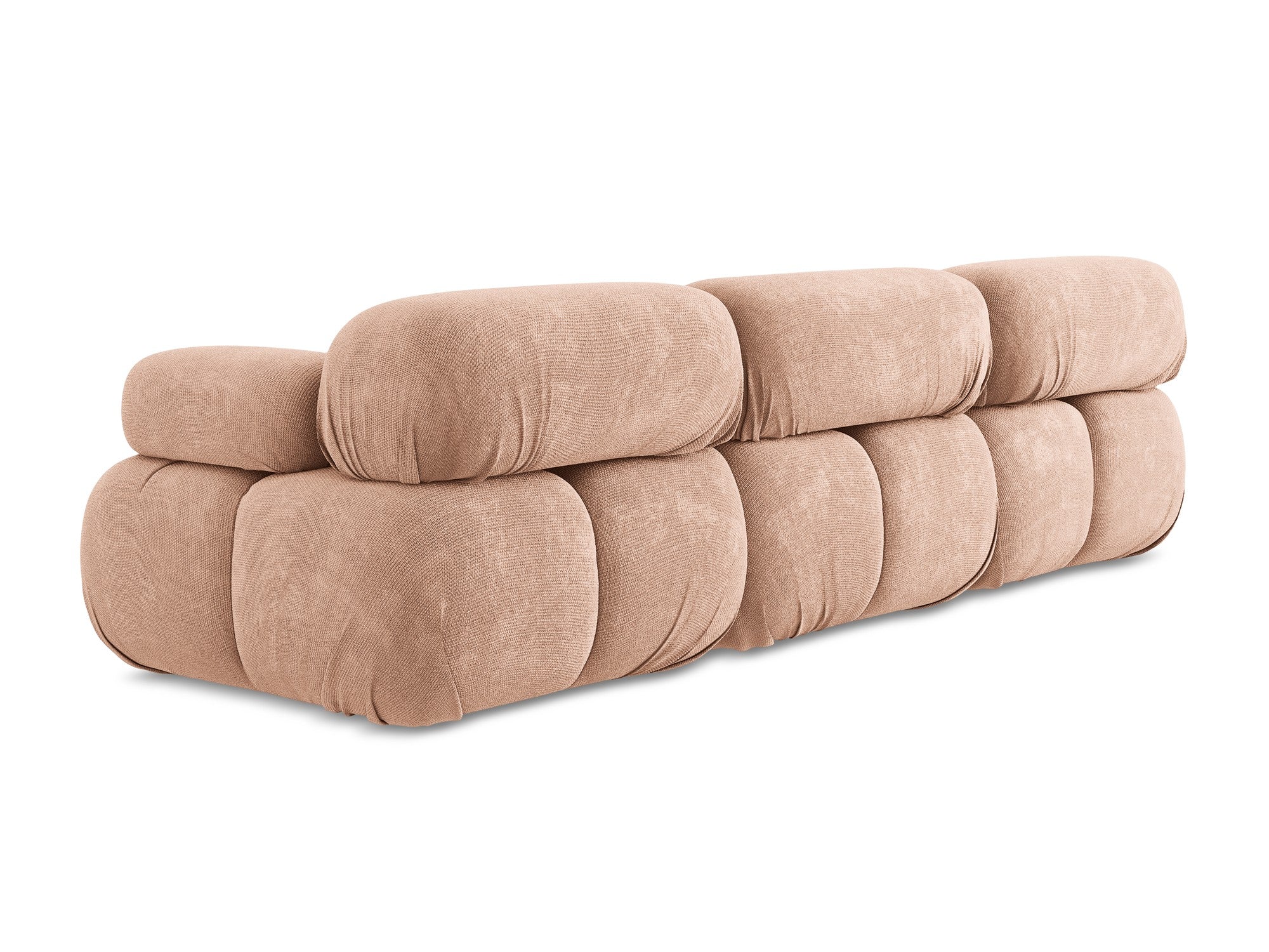 3-seater modular sofa LOKUA peach chenille