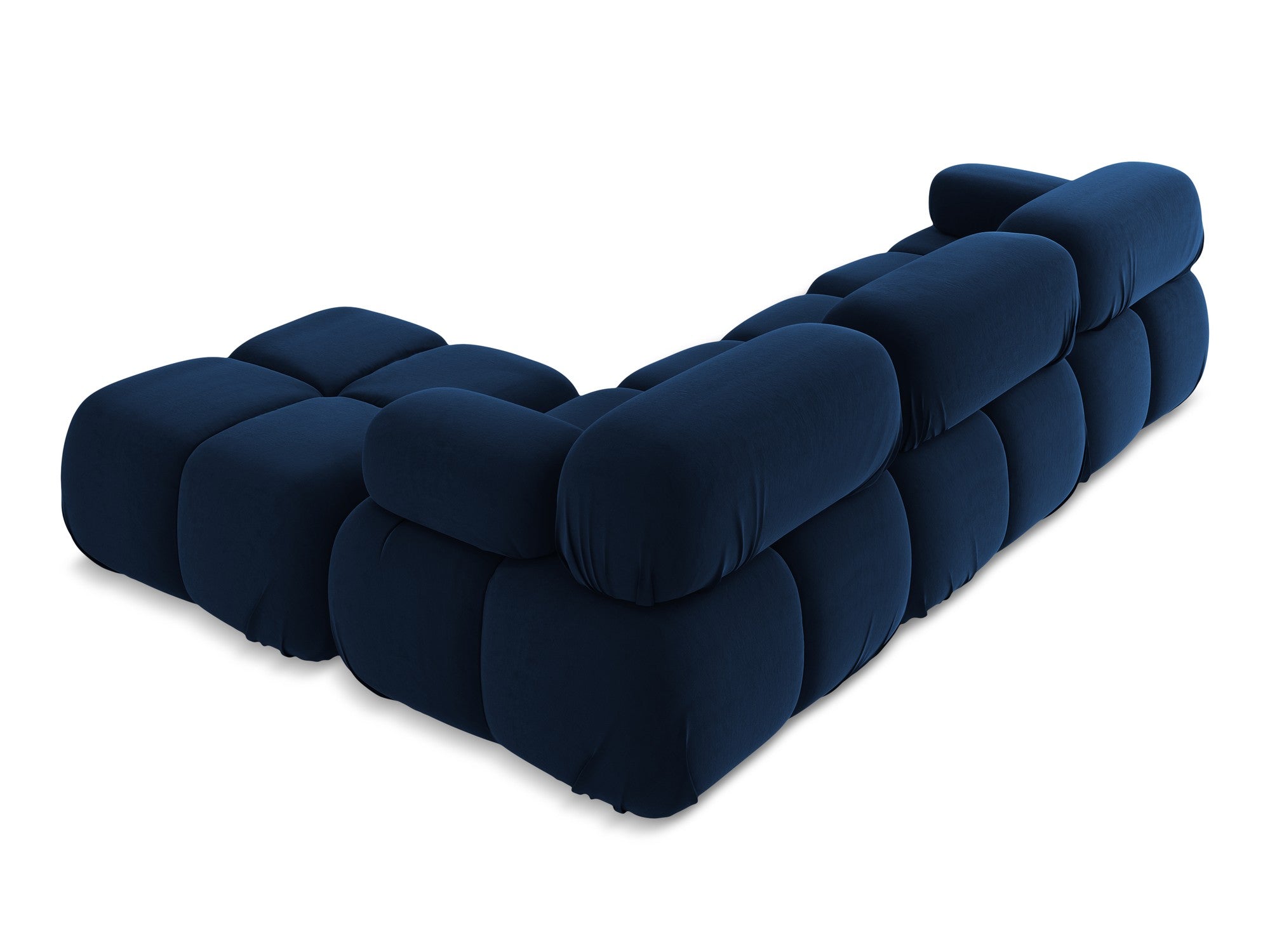 Modularer Samt-Ecksofa LOKUA in königsblau