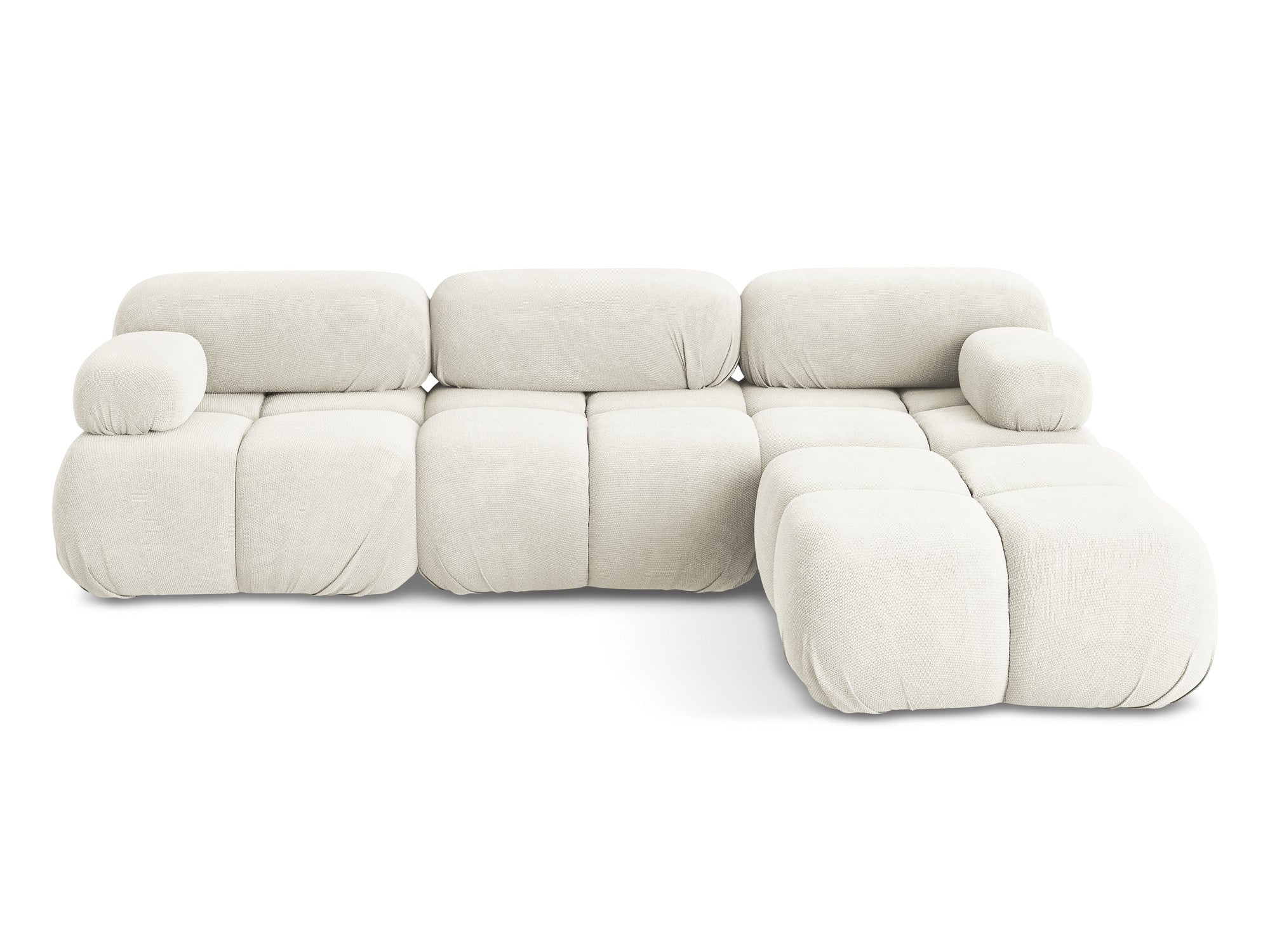 Modularer Universalecksofa LOKUA in weißem Chenille