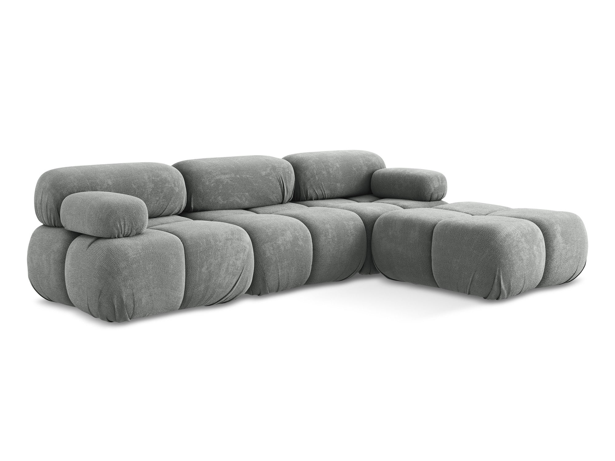 Universal modular corner sofa LOKUA gray chenille