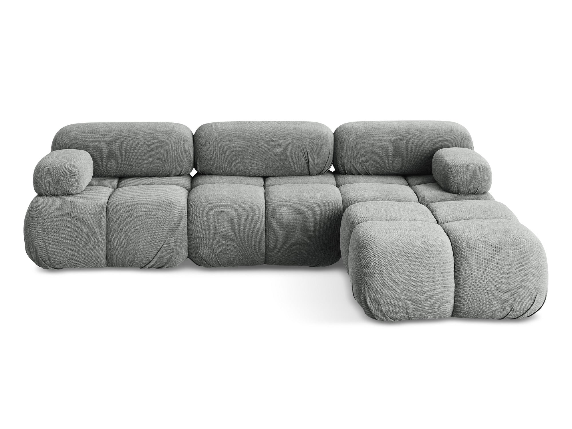 Universal modular corner sofa LOKUA gray chenille
