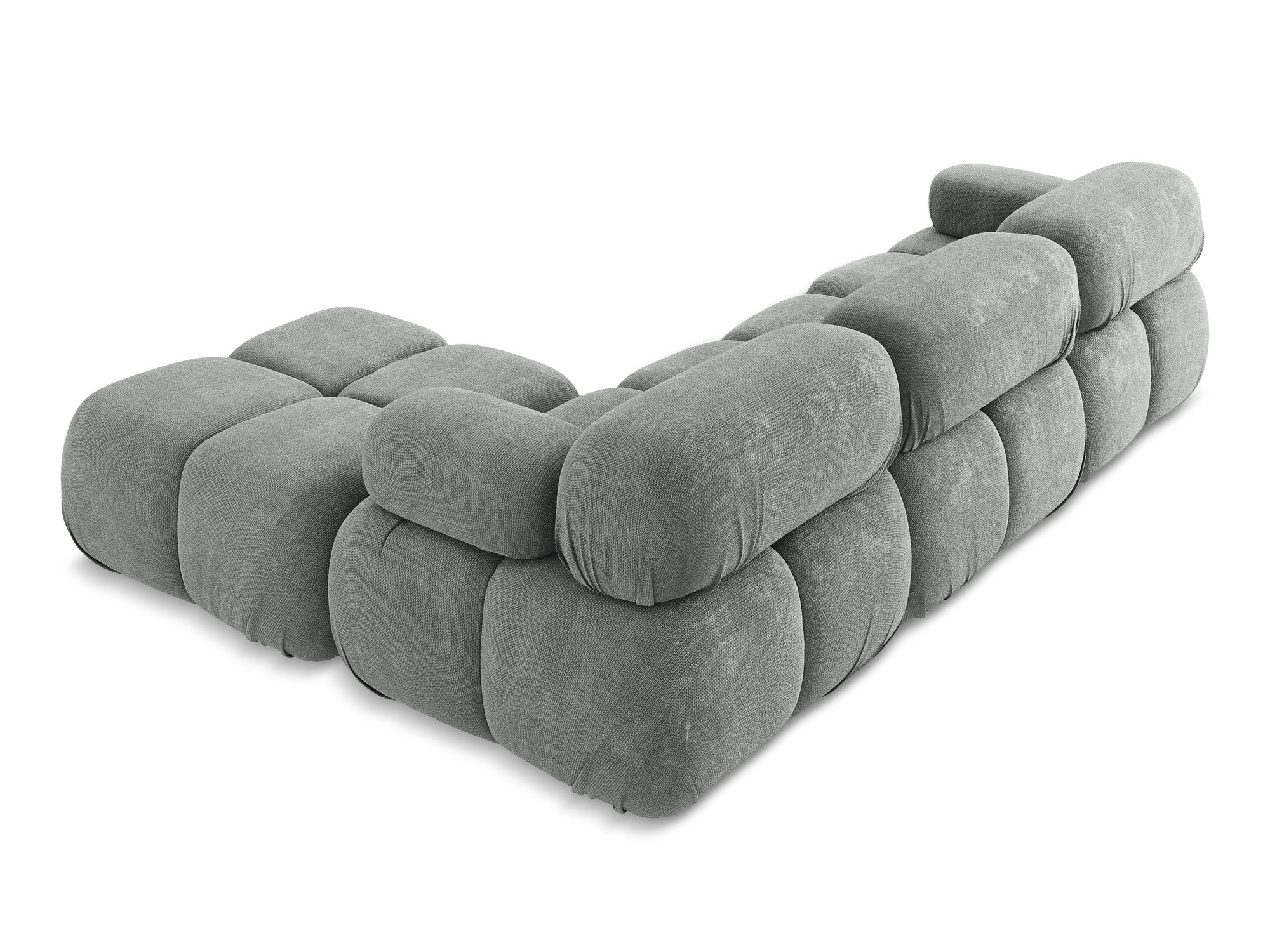 Universal modular corner sofa LOKUA gray chenille