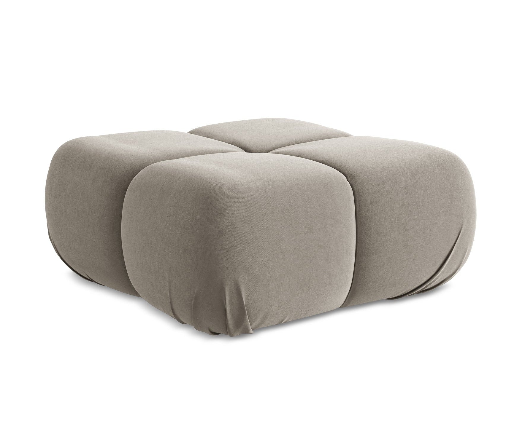 Hocker / samtartiger Modul LOKUA taupe