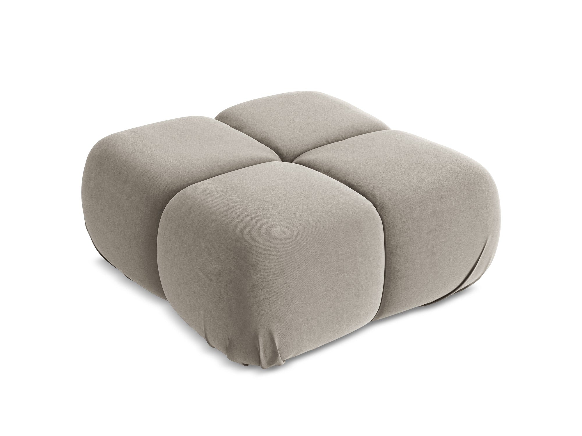 Hocker / samtartiger Modul LOKUA taupe